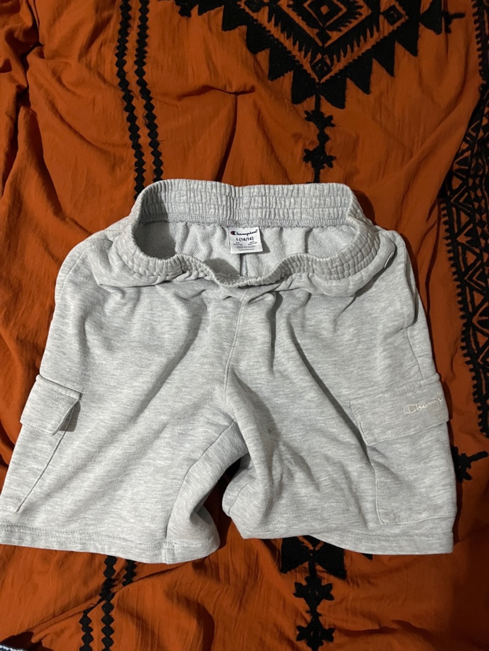 Champion Gray Kids Cargo Shorts - Soft Elastic Waist